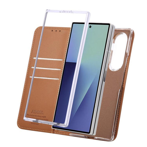 ABEEL RFID Magnetic Flip Leather Phone Case, For Galaxy Z Fold8 Ultra 5G, For Samsung Galaxy Z Fold6, For Samsung Galaxy Z Fold5
