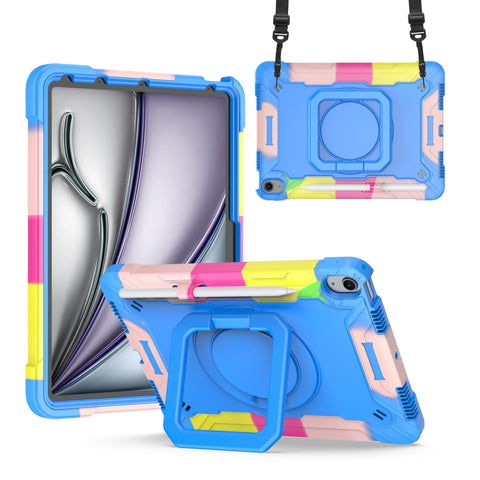 Handle Grip Holder Silicone Hybrid PC Tablet Case with Strap, For iPad Pro 11 2025 / 2024, For iPad Air 11 2026 / 2025 / 2024