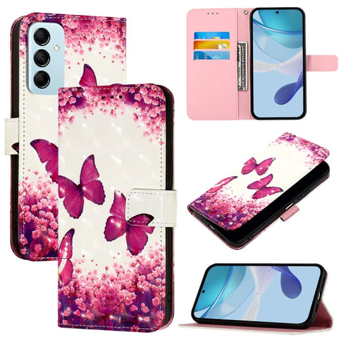3D Painting Horizontal Flip Leather Phone Case, For Samsung Galaxy M56 5G, For Samsung Galaxy M35, For Samsung Galaxy M34 5G / F34 5G, For Samsung Galaxy M54 5G Global / F54 5G, For Samsung Galaxy M14 5G Global, For Samsung Galaxy M53 5G