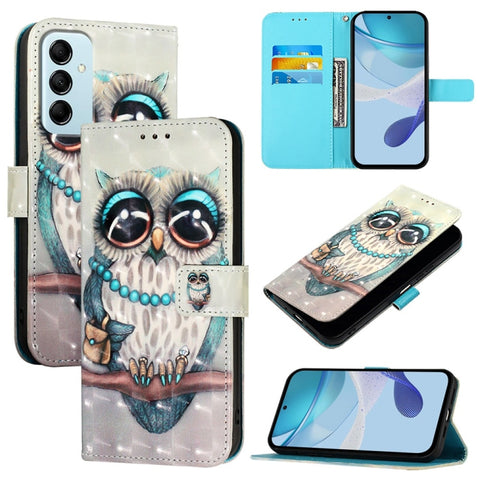 3D Painting Horizontal Flip Leather Phone Case, For Samsung Galaxy M56 5G, For Samsung Galaxy M35, For Samsung Galaxy M34 5G / F34 5G, For Samsung Galaxy M54 5G Global / F54 5G, For Samsung Galaxy M14 5G Global, For Samsung Galaxy M53 5G