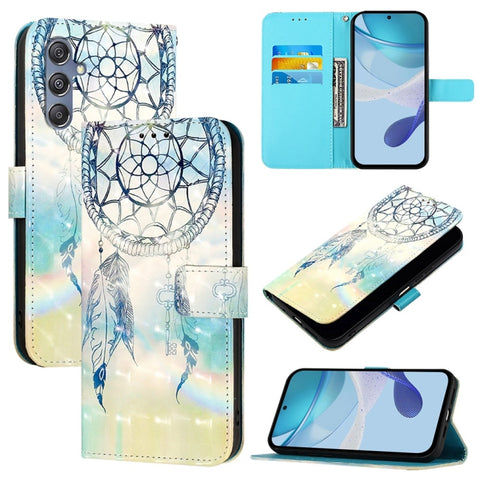 3D Painting Horizontal Flip Leather Phone Case, For Samsung Galaxy M56 5G, For Samsung Galaxy M35, For Samsung Galaxy M34 5G / F34 5G, For Samsung Galaxy M54 5G Global / F54 5G, For Samsung Galaxy M14 5G Global, For Samsung Galaxy M53 5G