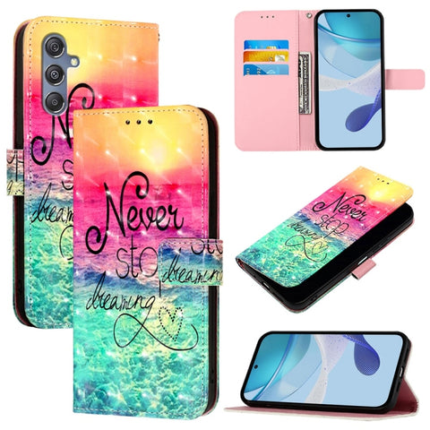 3D Painting Horizontal Flip Leather Phone Case, For Samsung Galaxy M56 5G, For Samsung Galaxy M35, For Samsung Galaxy M34 5G / F34 5G, For Samsung Galaxy M54 5G Global / F54 5G, For Samsung Galaxy M14 5G Global, For Samsung Galaxy M53 5G