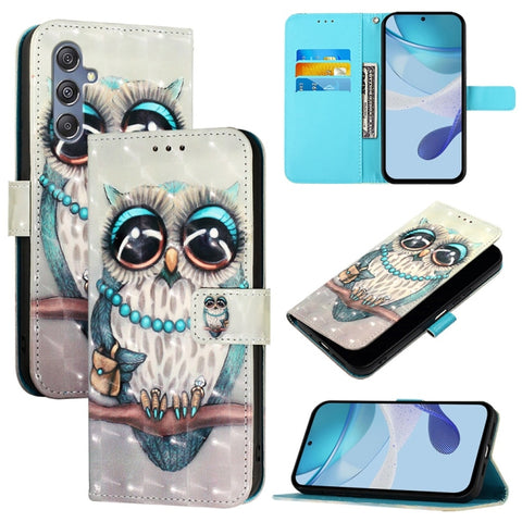 3D Painting Horizontal Flip Leather Phone Case, For Samsung Galaxy M56 5G, For Samsung Galaxy M35, For Samsung Galaxy M34 5G / F34 5G, For Samsung Galaxy M54 5G Global / F54 5G, For Samsung Galaxy M14 5G Global, For Samsung Galaxy M53 5G