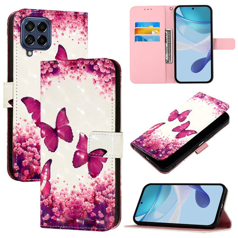 3D Painting Horizontal Flip Leather Phone Case, For Samsung Galaxy M56 5G, For Samsung Galaxy M35, For Samsung Galaxy M34 5G / F34 5G, For Samsung Galaxy M54 5G Global / F54 5G, For Samsung Galaxy M14 5G Global, For Samsung Galaxy M53 5G