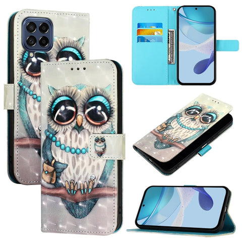 3D Painting Horizontal Flip Leather Phone Case, For Samsung Galaxy M56 5G, For Samsung Galaxy M35, For Samsung Galaxy M34 5G / F34 5G, For Samsung Galaxy M54 5G Global / F54 5G, For Samsung Galaxy M14 5G Global, For Samsung Galaxy M53 5G
