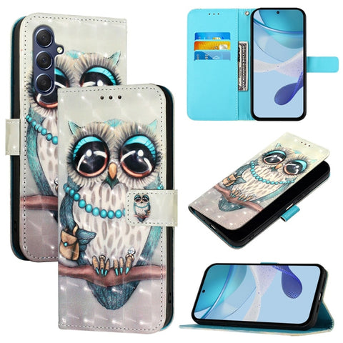 3D Painting Horizontal Flip Leather Phone Case, For Samsung Galaxy M56 5G, For Samsung Galaxy M35, For Samsung Galaxy M34 5G / F34 5G, For Samsung Galaxy M54 5G Global / F54 5G, For Samsung Galaxy M14 5G Global, For Samsung Galaxy M53 5G