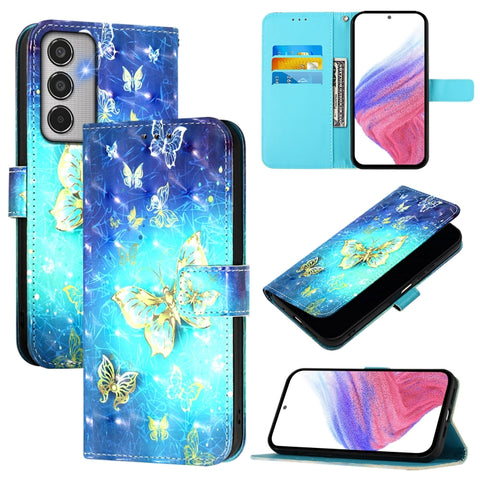 3D Painting Horizontal Flip Leather Phone Case, For Samsung Galaxy M56 5G, For Samsung Galaxy M35, For Samsung Galaxy M34 5G / F34 5G, For Samsung Galaxy M54 5G Global / F54 5G, For Samsung Galaxy M14 5G Global, For Samsung Galaxy M53 5G