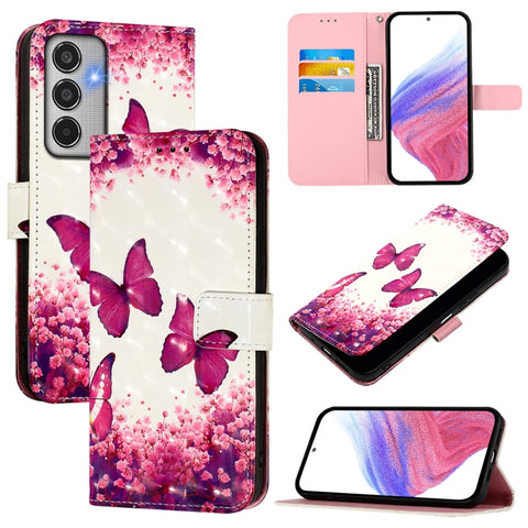 3D Painting Horizontal Flip Leather Phone Case, For Samsung Galaxy M56 5G, For Samsung Galaxy M35, For Samsung Galaxy M34 5G / F34 5G, For Samsung Galaxy M54 5G Global / F54 5G, For Samsung Galaxy M14 5G Global, For Samsung Galaxy M53 5G