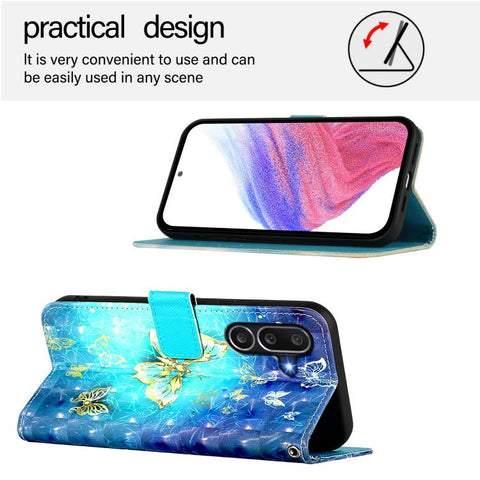 3D Painting Horizontal Flip Leather Phone Case, For Samsung Galaxy M56 5G, For Samsung Galaxy M35, For Samsung Galaxy M34 5G / F34 5G, For Samsung Galaxy M54 5G Global / F54 5G, For Samsung Galaxy M14 5G Global, For Samsung Galaxy M53 5G