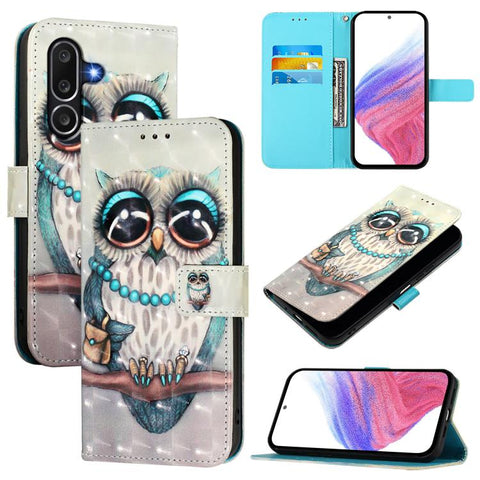 3D Painting Horizontal Flip Leather Phone Case, For Samsung Galaxy M56 5G, For Samsung Galaxy M35, For Samsung Galaxy M34 5G / F34 5G, For Samsung Galaxy M54 5G Global / F54 5G, For Samsung Galaxy M14 5G Global, For Samsung Galaxy M53 5G