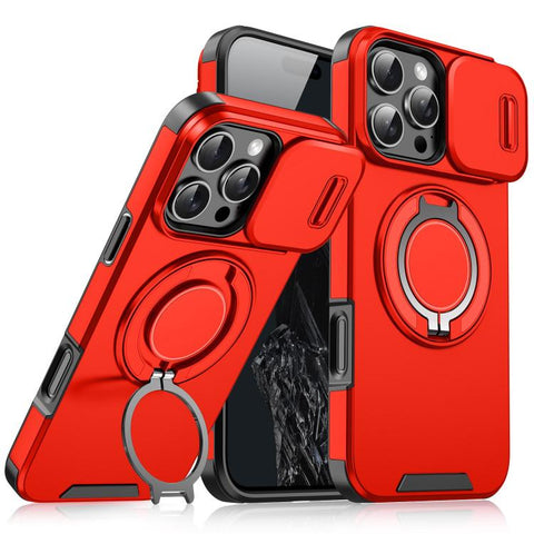 Sliding Camshield Ring Holder Phone Case, For iPhone 17e / 16e, For iPhone 16 Pro Max, For iPhone 16 Pro, For iPhone 16 Plus, For iPhone 16, For iPhone 15 Pro Max