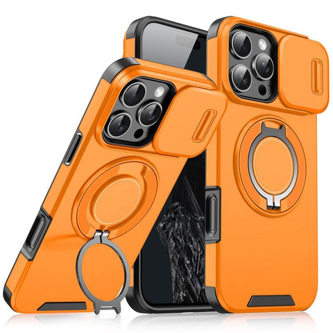 Sliding Camshield Ring Holder Phone Case, For iPhone 17e / 16e, For iPhone 16 Pro Max, For iPhone 16 Pro, For iPhone 16 Plus, For iPhone 16, For iPhone 15 Pro Max
