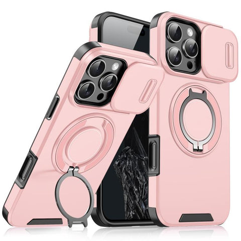 Sliding Camshield Ring Holder Phone Case, For iPhone 17e / 16e, For iPhone 16 Pro Max, For iPhone 16 Pro, For iPhone 16 Plus, For iPhone 16, For iPhone 15 Pro Max