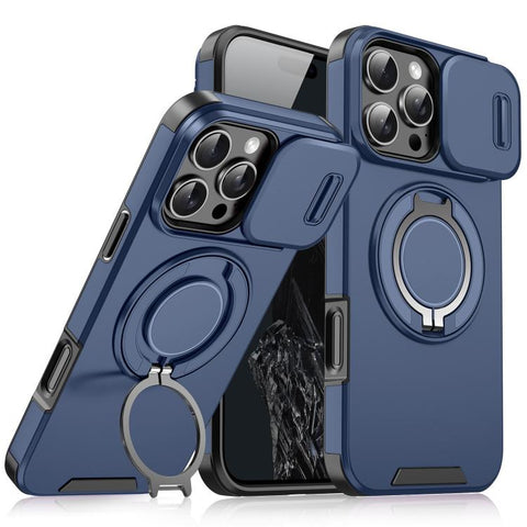 Sliding Camshield Ring Holder Phone Case, For iPhone 17e / 16e, For iPhone 16 Pro Max, For iPhone 16 Pro, For iPhone 16 Plus, For iPhone 16, For iPhone 15 Pro Max