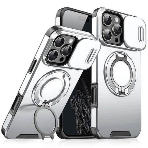 Sliding Camshield Ring Holder Phone Case, For iPhone 17e / 16e, For iPhone 16 Pro Max, For iPhone 16 Pro, For iPhone 16 Plus, For iPhone 16, For iPhone 15 Pro Max