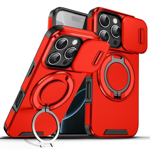 Sliding Camshield Ring Holder Phone Case, For iPhone 17e / 16e, For iPhone 16 Pro Max, For iPhone 16 Pro, For iPhone 16 Plus, For iPhone 16, For iPhone 15 Pro Max