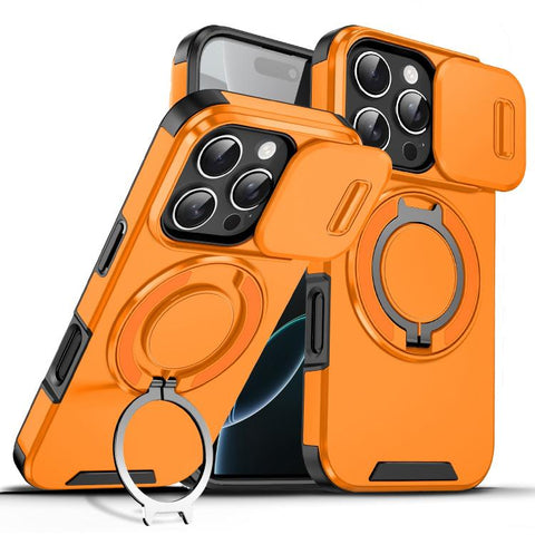 Sliding Camshield Ring Holder Phone Case, For iPhone 17e / 16e, For iPhone 16 Pro Max, For iPhone 16 Pro, For iPhone 16 Plus, For iPhone 16, For iPhone 15 Pro Max