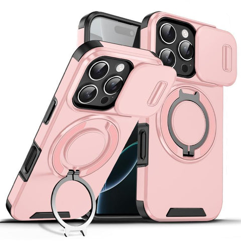 Sliding Camshield Ring Holder Phone Case, For iPhone 17e / 16e, For iPhone 16 Pro Max, For iPhone 16 Pro, For iPhone 16 Plus, For iPhone 16, For iPhone 15 Pro Max