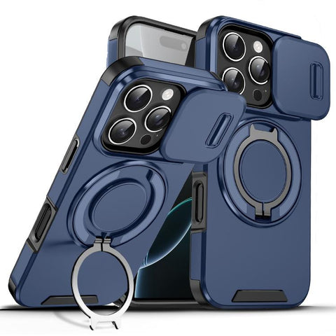 Sliding Camshield Ring Holder Phone Case, For iPhone 17e / 16e, For iPhone 16 Pro Max, For iPhone 16 Pro, For iPhone 16 Plus, For iPhone 16, For iPhone 15 Pro Max