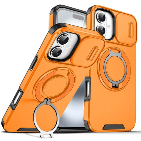 Sliding Camshield Ring Holder Phone Case, For iPhone 17e / 16e, For iPhone 16 Pro Max, For iPhone 16 Pro, For iPhone 16 Plus, For iPhone 16, For iPhone 15 Pro Max