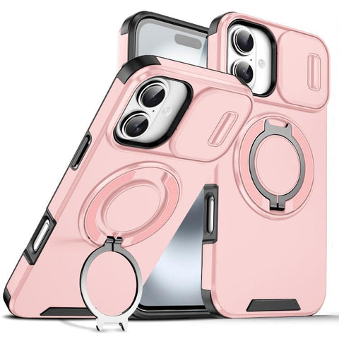 Sliding Camshield Ring Holder Phone Case, For iPhone 17e / 16e, For iPhone 16 Pro Max, For iPhone 16 Pro, For iPhone 16 Plus, For iPhone 16, For iPhone 15 Pro Max