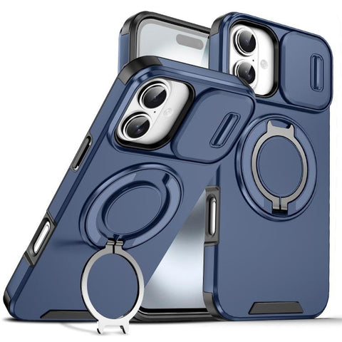 Sliding Camshield Ring Holder Phone Case, For iPhone 17e / 16e, For iPhone 16 Pro Max, For iPhone 16 Pro, For iPhone 16 Plus, For iPhone 16, For iPhone 15 Pro Max