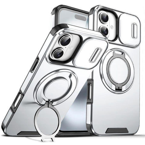 Sliding Camshield Ring Holder Phone Case, For iPhone 17e / 16e, For iPhone 16 Pro Max, For iPhone 16 Pro, For iPhone 16 Plus, For iPhone 16, For iPhone 15 Pro Max