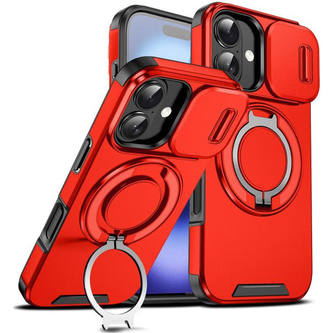 Sliding Camshield Ring Holder Phone Case, For iPhone 17e / 16e, For iPhone 16 Pro Max, For iPhone 16 Pro, For iPhone 16 Plus, For iPhone 16, For iPhone 15 Pro Max