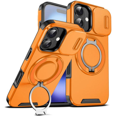 Sliding Camshield Ring Holder Phone Case, For iPhone 17e / 16e, For iPhone 16 Pro Max, For iPhone 16 Pro, For iPhone 16 Plus, For iPhone 16, For iPhone 15 Pro Max