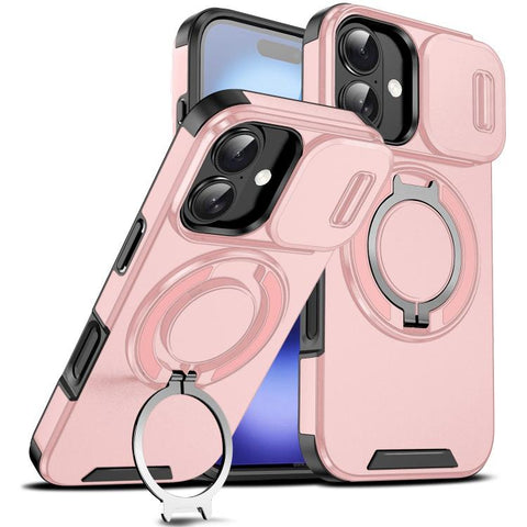 Sliding Camshield Ring Holder Phone Case, For iPhone 17e / 16e, For iPhone 16 Pro Max, For iPhone 16 Pro, For iPhone 16 Plus, For iPhone 16, For iPhone 15 Pro Max