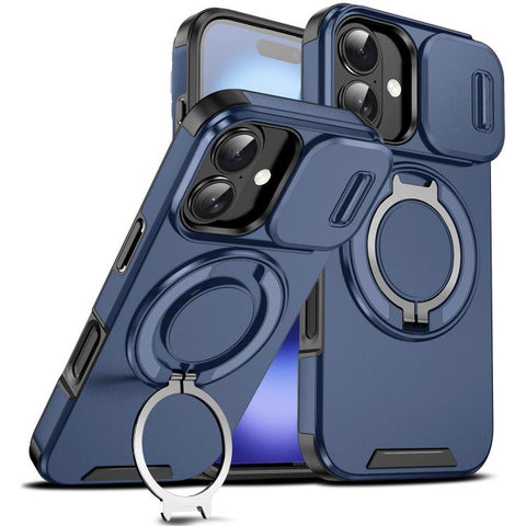 Sliding Camshield Ring Holder Phone Case, For iPhone 17e / 16e, For iPhone 16 Pro Max, For iPhone 16 Pro, For iPhone 16 Plus, For iPhone 16, For iPhone 15 Pro Max