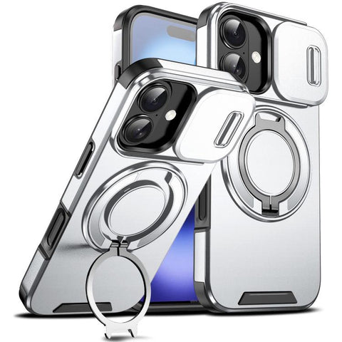 Sliding Camshield Ring Holder Phone Case, For iPhone 17e / 16e, For iPhone 16 Pro Max, For iPhone 16 Pro, For iPhone 16 Plus, For iPhone 16, For iPhone 15 Pro Max