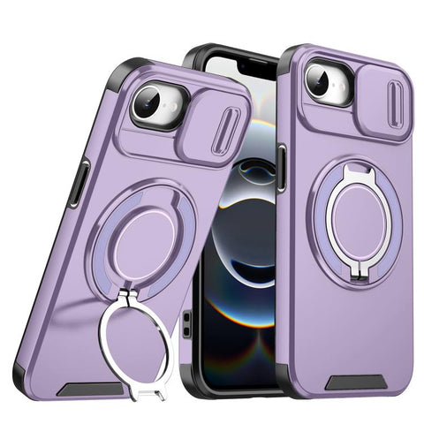 Sliding Camshield Ring Holder Phone Case, For iPhone 17e / 16e, For iPhone 16 Pro Max, For iPhone 16 Pro, For iPhone 16 Plus, For iPhone 16, For iPhone 15 Pro Max