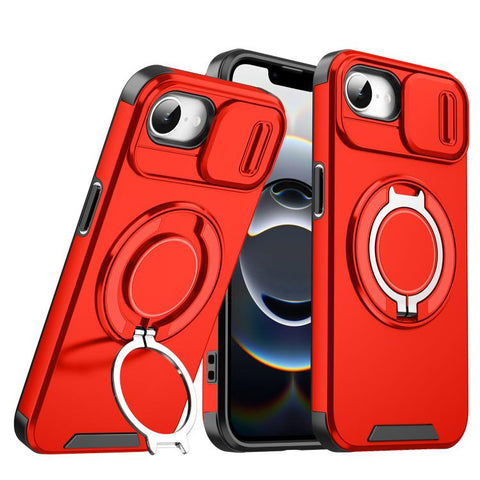 Sliding Camshield Ring Holder Phone Case, For iPhone 17e / 16e, For iPhone 16 Pro Max, For iPhone 16 Pro, For iPhone 16 Plus, For iPhone 16, For iPhone 15 Pro Max