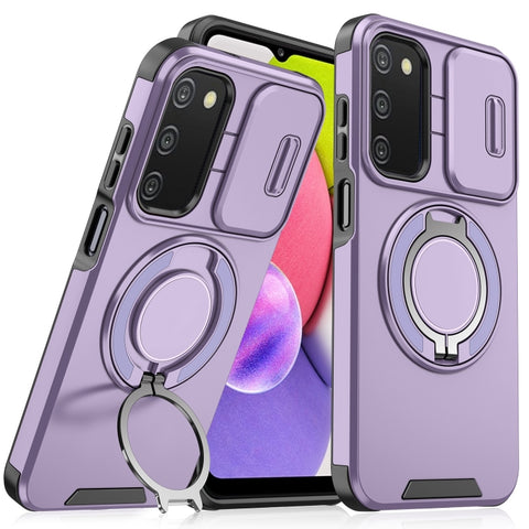 Sliding Camshield Ring Holder Phone Case, For Samsung Galaxy A03s