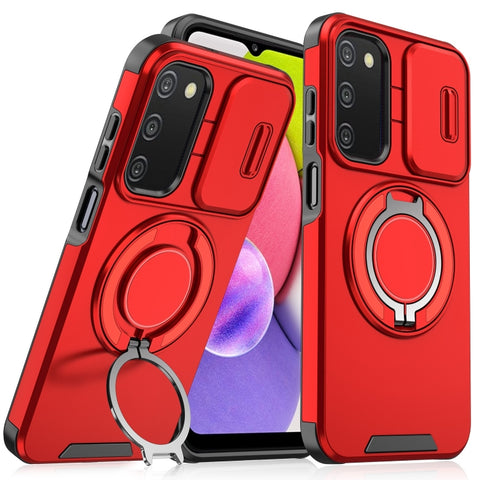 Sliding Camshield Ring Holder Phone Case, For Samsung Galaxy A03s
