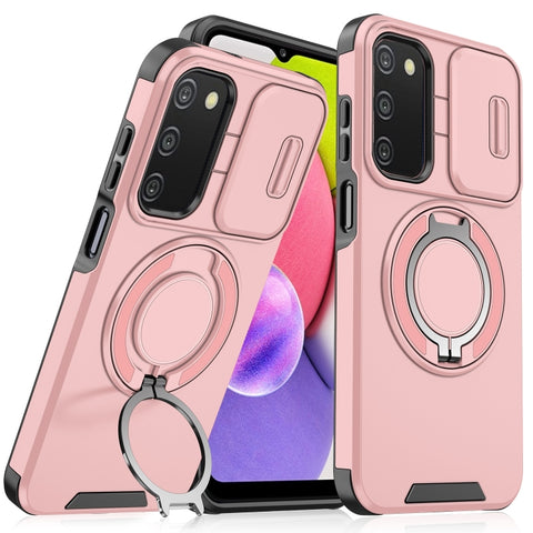 Sliding Camshield Ring Holder Phone Case, For Samsung Galaxy A03s