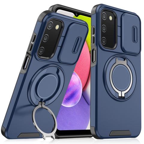 Sliding Camshield Ring Holder Phone Case, For Samsung Galaxy A03s