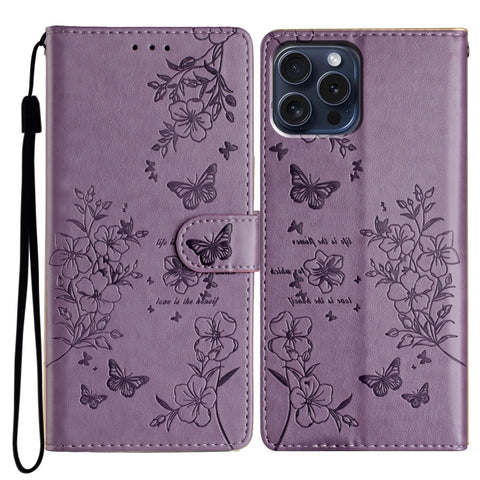 Butterflies and Flowers Leather Phone Case, For iPhone 15 Pro, For iPhone 15 Plus, For iPhone 15, For iPhone 14 Plus, For iPhone 14, For iPhone 14 Pro, For iPhone 14 Pro Max, For iPhone SE 2022 / SE 2020