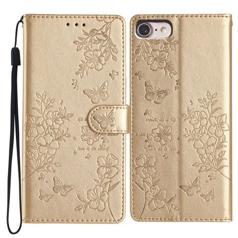Butterflies and Flowers Leather Phone Case, For iPhone 15 Pro, For iPhone 15 Plus, For iPhone 15, For iPhone 14 Plus, For iPhone 14, For iPhone 14 Pro, For iPhone 14 Pro Max, For iPhone SE 2022 / SE 2020