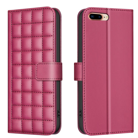 Square Texture Leather Phone Case, For iPhone 15 Plus / 14 Plus, For iPhone 15, For iPhone 14 / 13, For iPhone 14 Pro, For iPhone 14 Pro Max, For iPhone SE 2022 / SE 2020 / 8 / 7, For iPhone 13 Pro Max, For iPhone 13 Pro