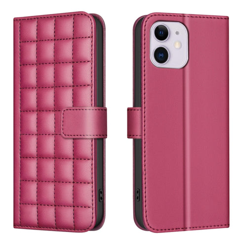 Square Texture Leather Phone Case, For iPhone 12 / 12 Pro, For iPhone 12 Pro Max, For iPhone 11 Pro Max, For iPhone 11, For iPhone 11 Pro, For iPhone XR, For iPhone XS Max, For iPhone 8 Plus / 7 Plus
