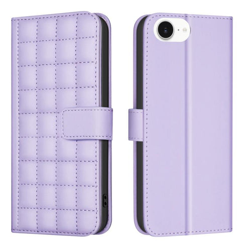 Square Texture Leather Phone Case, For iPhone 18 Pro Max/17 Pro Max, For iPhone 17e / 16e, For iPhone 16 Pro Max, For iPhone 16 Pro, For iPhone 16 Plus, For iPhone 16, For iPhone 15 Pro Max, For iPhone 15 Pro