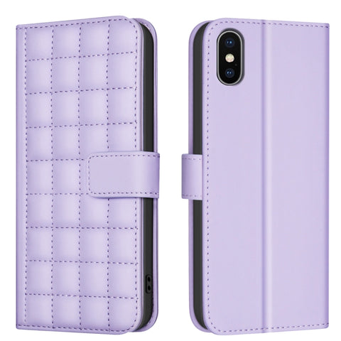 Square Texture Leather Phone Case, For iPhone 12 / 12 Pro, For iPhone 12 Pro Max, For iPhone 11 Pro Max, For iPhone 11, For iPhone 11 Pro, For iPhone XR, For iPhone XS Max, For iPhone 8 Plus / 7 Plus