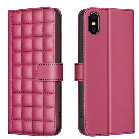 Square Texture Leather Phone Case, For iPhone 12 / 12 Pro, For iPhone 12 Pro Max, For iPhone 11 Pro Max, For iPhone 11, For iPhone 11 Pro, For iPhone XR, For iPhone XS Max, For iPhone 8 Plus / 7 Plus