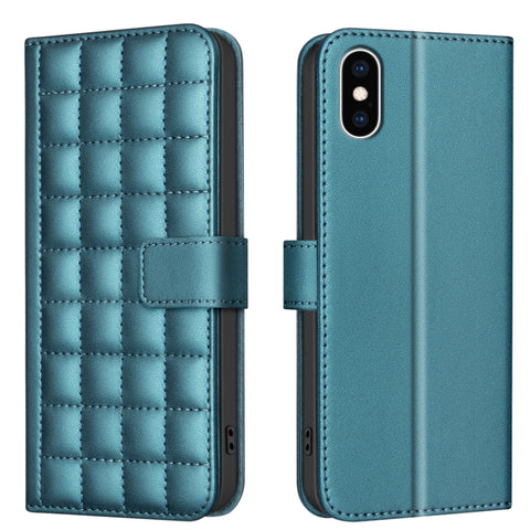 Square Texture Leather Phone Case, For iPhone 12 / 12 Pro, For iPhone 12 Pro Max, For iPhone 11 Pro Max, For iPhone 11, For iPhone 11 Pro, For iPhone XR, For iPhone XS Max, For iPhone 8 Plus / 7 Plus