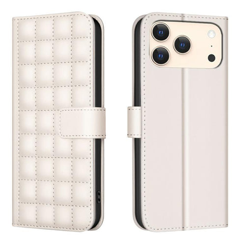 Square Texture Leather Phone Case, For iPhone 18 Pro Max/17 Pro Max, For iPhone 17e / 16e, For iPhone 16 Pro Max, For iPhone 16 Pro, For iPhone 16 Plus, For iPhone 16, For iPhone 15 Pro Max, For iPhone 15 Pro