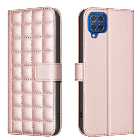 Square Texture Leather Phone Case, For Samsung Galaxy M55, For Samsung Galaxy M15, For Samsung Galaxy M62