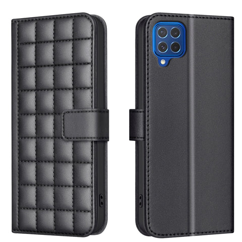 Square Texture Leather Phone Case, For Samsung Galaxy M55, For Samsung Galaxy M15, For Samsung Galaxy M62