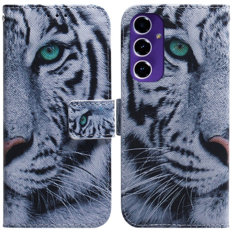 Coloured Drawing Flip Leather Phone Case, For Samsung Galaxy S25 Ultra 5G, For Samsung Galaxy S24 FE 5G